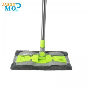 Jason Hoge kwaliteit Aluminium MOP Microfiber Roestvrijstalen staaf verlengde platte mop vloerreiniging